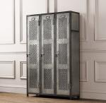 Perforated Athletic Heavy Duty Metal Storage Cabinet Lockers With Recessed