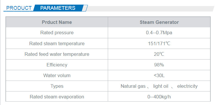 Commercial Low Pressure 400kg Electric Steam Generators