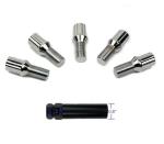 M14x1.5 Spline Drive Lug Bolts , Heat Treated Chrome Wheel Bolts 0.93 Inch
