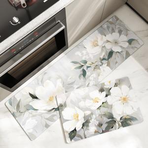 Wholesale Simple Flower Kitchen Mat Absorbent and Wear-Resistant Long Strip Carpet for Household from china suppliers