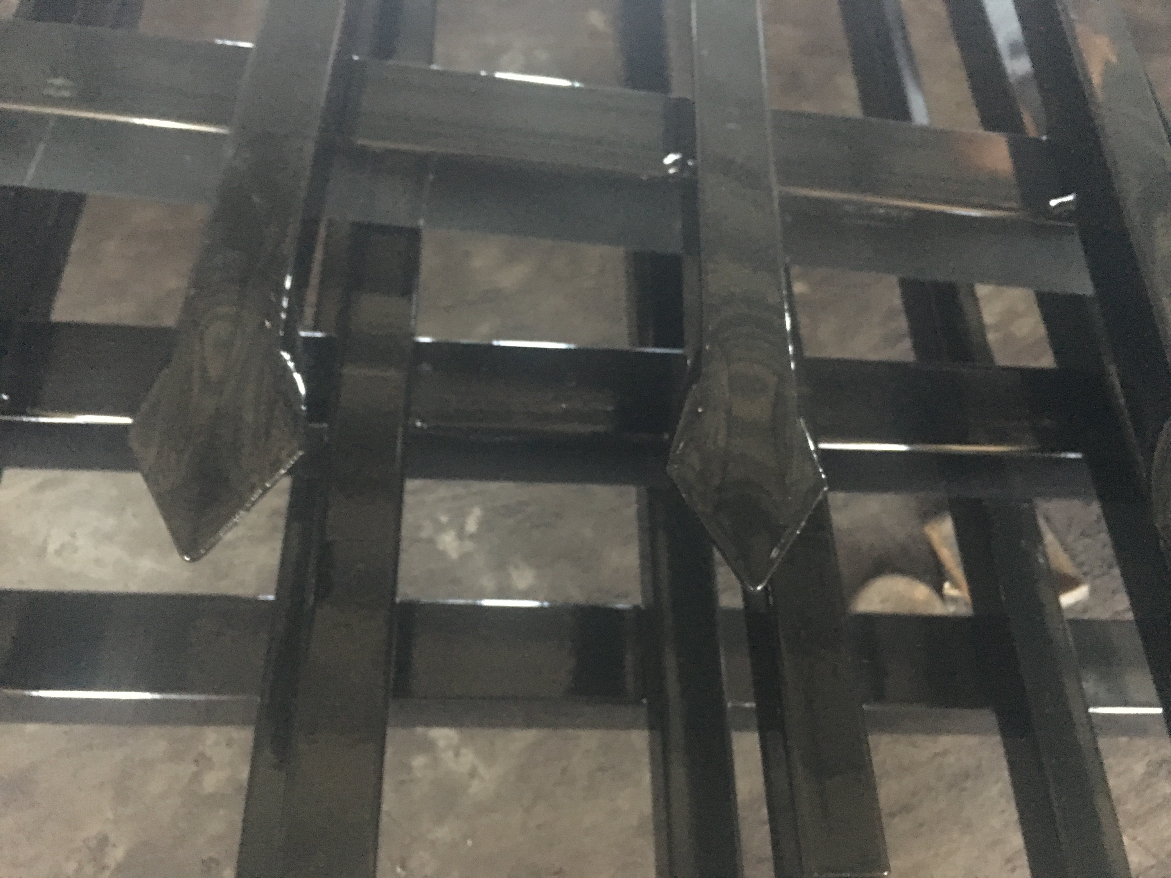 25mm*25mm picket Spear top black steel fence