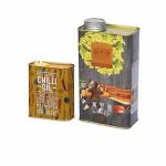 Custom Branded Cooking Oil Tin Rectangle1 Liter 2l 3l Olive Oil Tin Cans Print