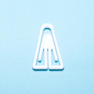 Wholesale A Shape Small Plastic Paper Clips , 1.3 Inches Clear Plastic Paper Clips from china suppliers