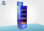 POP Advertising Paper Display Stand 4 Blocks Recyclable For Goods Showing