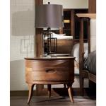 Walnut Hotel 2 Drawer Bedside Cabinet