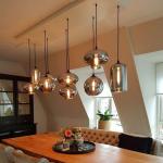 Nordic Pendant Light Hook Chandelier Industry aesthetic room decor Glass Lamp