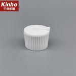 Ribbed Cosmetic Bottle Cap 24/410 28/410 Spouted Turret Flip Cap Lids Dispensing