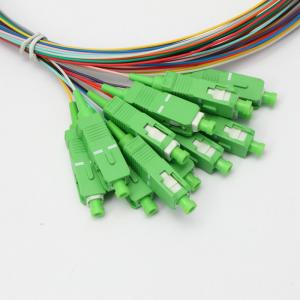 Wholesale SC APC 12 Core Bundled Fiber Pigtail 60dB Single Mode Optic Cable from china suppliers