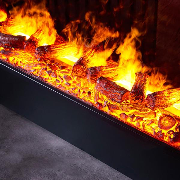 Steel 3D Electric Steam Fireplace Inserts Waterproof and Safe for Children's Bedrooms