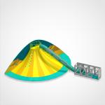 3.5M Volcano Slip And Slide Playground Equipment Indoor Commercia High Safety