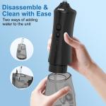 Water Dental Flosser Cordless Teeth Cleaner IPX7 Waterproof 6 Tips 5 Modes 5