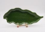 Earthenware Fresh Green Leaf Platter Ceramic Dolomite Foliage Shape Plates