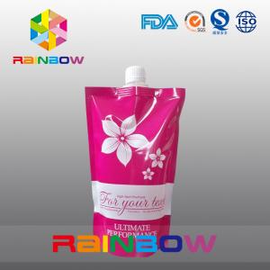 Wholesale Red Stand Up Spout Pouch Packaging With Top Spout , Liquid Spout Bags from china suppliers