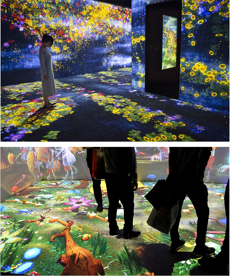 Kids Entertainment Interactive Holographic Display Wall Projection Games