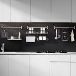 Kitchen Pot Lid Holder Wall-mounted Type Installation Sustainable Multifunctiona