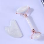 Rose Quartz Crystal Face Jade Roller Anti Aging Logo Customized