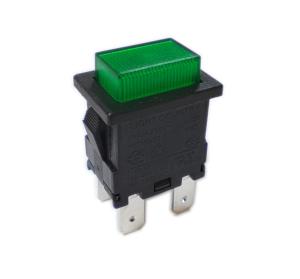 China Taiwan Electrical Push Button Switch, 21*15mm, ON-OFF, Green Illuminated on sale