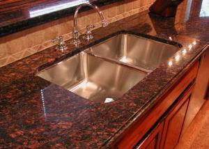 Wholesale Modern Brown Granite Slab Countertops Kitchen Cabinet Full Bullnose Edging from china suppliers