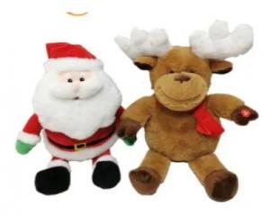 Wholesale 30CM Glow up Christmas Gift Plush Santa and Reindeer for 3+ Kids Play from china suppliers