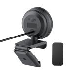 Black HD 1080p Webcams With Built In 2pcs Microphone 30fps / 60fps Frame Rate
