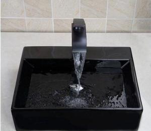 Wholesale 24&quot; Black Granite Stone Tile Bathroom Vessel Sink With Polished Surface from china suppliers
