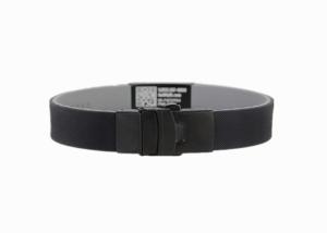 Wholesale Engraved stainless steel both teeth clasp qr wristband silicone medical id band with dual color from china suppliers