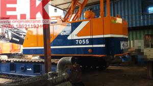 Wholesale Japanese kobelco crawler crane 55ton lattice boom crawler crawler crane (7055) from china suppliers