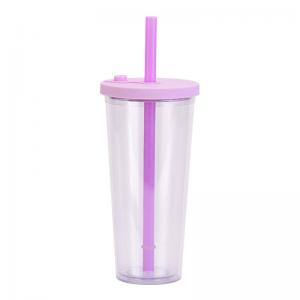 China Water Iced Coffee Travel Tumbler With Straw And Lid Reusable on sale