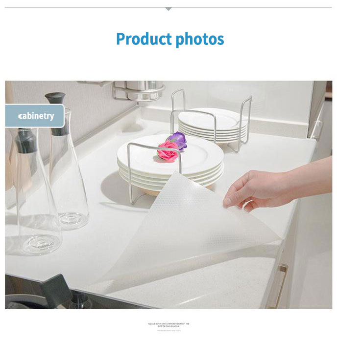 Contemporary Flat Dots Reusable Shelf Liner for Cabinet Mat and Drawer Anti-slip Design