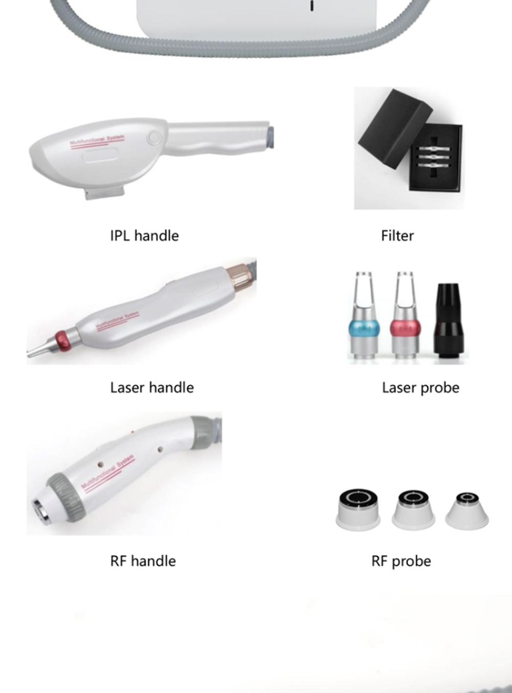 1064 Nm Picosecond Laser Tattoo Removal Machine 3 In 1 Ipl Rf Handle