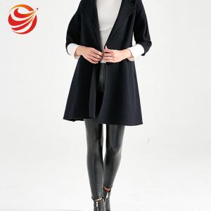China Half Sleeves Women Woolen Dress Coat Wool Jackets For Autumn Winter on sale