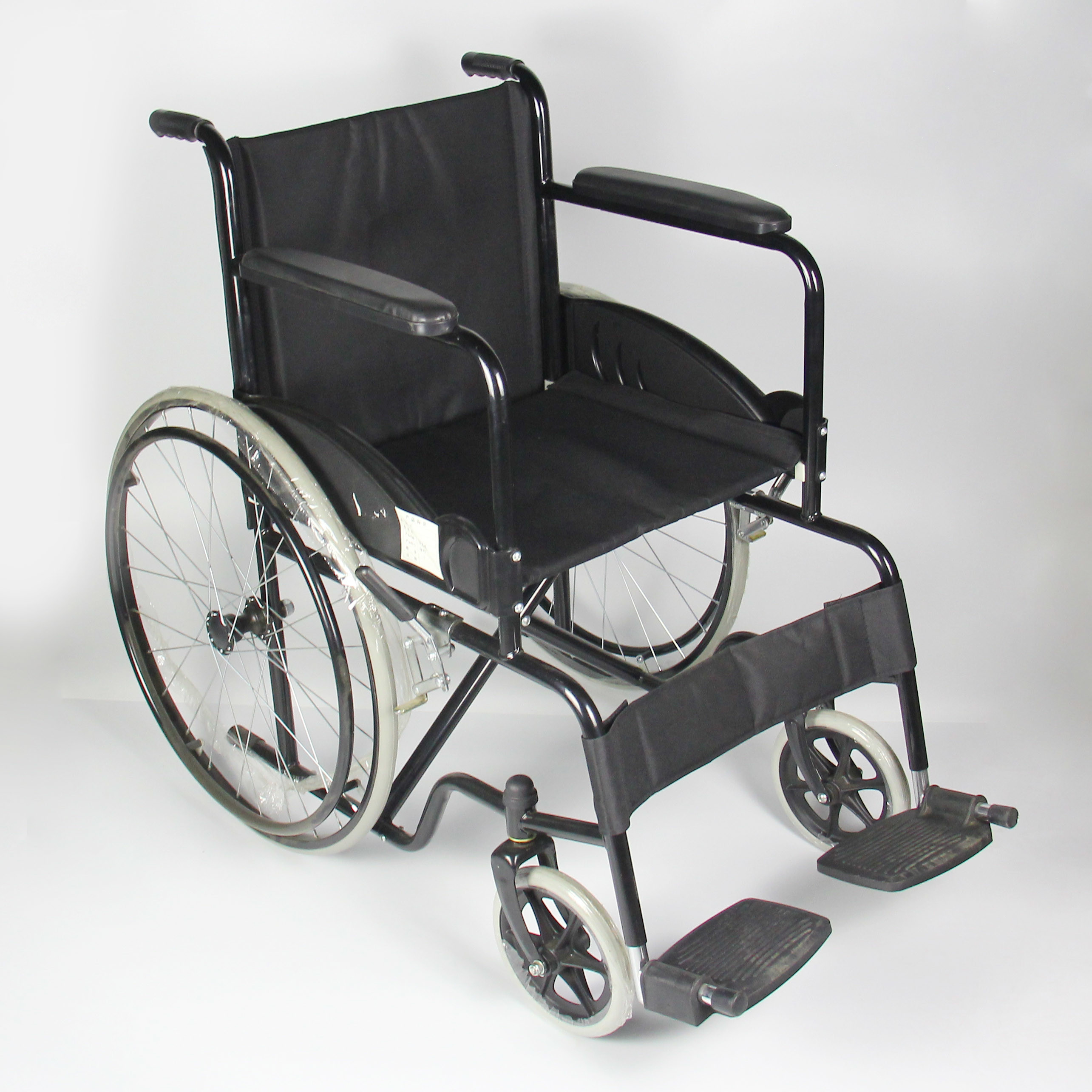 Standard Manual Folding Steel Wheelchair Medical Equipment