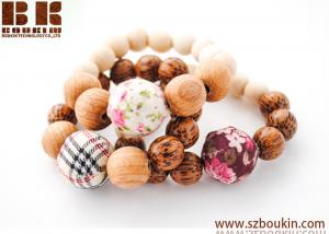 China handmade essential Wooden Bead Stretch Bracelet Wood beads buddha stretch bracelet on sale