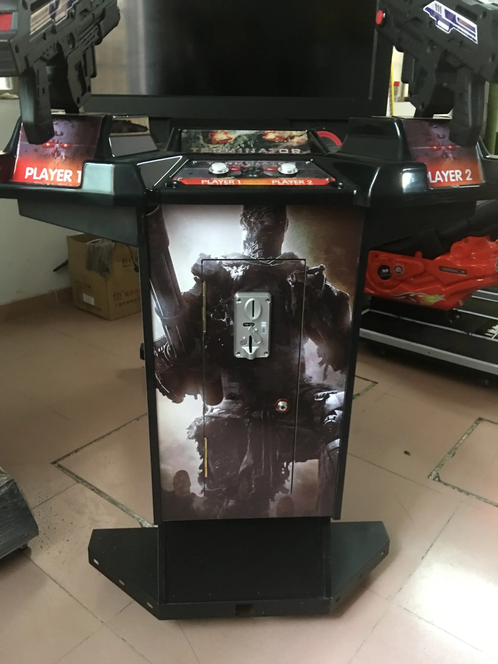 42'' LCD Erminator Salvation Shooting Gun Game Machine Exciting Arcade Video Gun Shooting Games