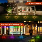 IP65 Waterproof Tempered Glass Solar Garden Lights For Lawn Courtyard Park