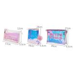 Personalized Holographic Travel Zipper PVC Cosmetic Bag