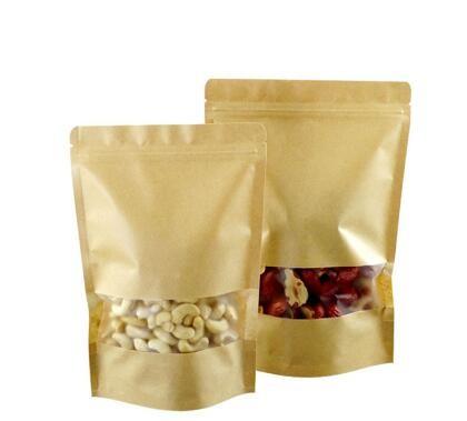 Printing Moisture-Proof Kraft Food Grade Packaging Small Wax Lined Paper Bags