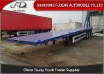 3 Axles 30 Tons 40Ft Low Flatbed Truck , Flatbed Semi Trailer Carbon Steel