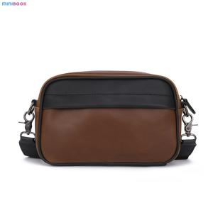 Wholesale Daily Life MINIBOOK Man Crossbody Bag PU Leather Custom Leather Shoulder Bag Small Messenger Bag for Men from china suppliers