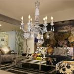 Wooden Iron Chandelier Lighting Vintage Crystal Lustre vintage chandelier(WH-CI