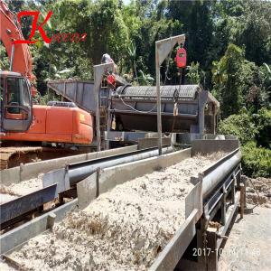 Wholesale keda gold and diamond mining equipment gemstone mobile trommel gold washing plant with long clay scrubber from china suppliers