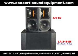 Wholesale 600W Concert Sound Equipment , 1.4&quot; + 15&quot; Full Range Speaker For Show , Conference , Living Event And DJ from china suppliers