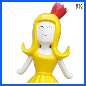 Wholesale company mascots theme fiberglass statue of flower fair character statue customize as decoration from china suppliers