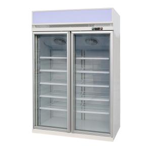 China Electric Upright Glass Door Freezer R290 With Vertical LED on sale