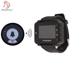 Wholesale good quality frequency customizable wireless call button and watch pager from china suppliers