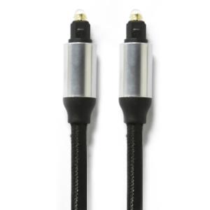 Wholesale Toslink Digital Optic Fiber Cable OD4.0 Braided Cable Plastic Plated Metal Shell Round Connector For Soundbar CD Player from china suppliers