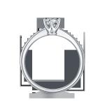 Milgrain Moissanite Engagement Ring 14K White Gold Moissanite Ring Vintage