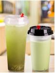 Eco Friendly Cold Drink Cups , Disposable Juice Glasses With Lid 20oz Pp