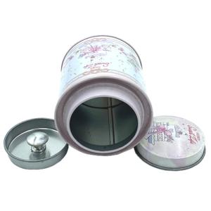 Wholesale Hot Sale Factory Price High Quality Round Shape Tea Tin Can Metal Gift Box Tea Tin Packaging Tea Tin Box with Embossing from china suppliers