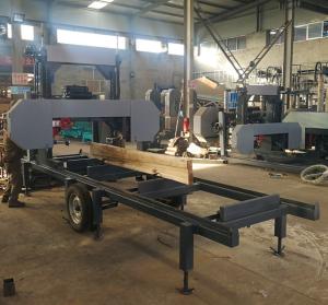 Wholesale Best Selling wood cutting machine band saw portable sawmill Portable Wood Sawmill with Mobile Trailer from china suppliers